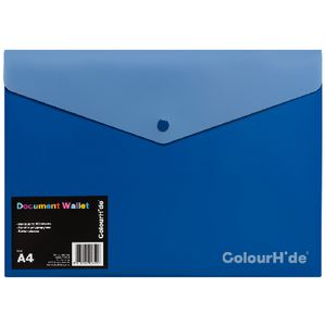 ColourHide A4 Document Wallet Navy/Teal