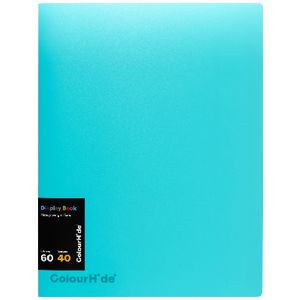 ColourHide Fixed Display Book 40 Sheets Aqua