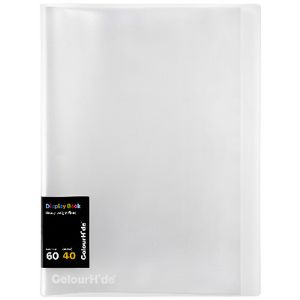 ColourHide A4 Fixed Display Book 40 Sheets Clear