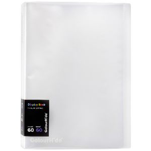 ColourHide A4 Fixed Display Book 60 Sheets Clear