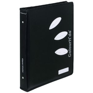 ColourHide Zipper Binder A4 2 D-Ring 25mm Black