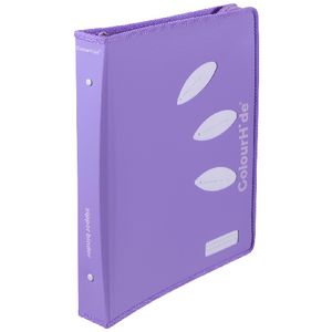 ColourHide A4 Zipper Binder 2-D Ring 25mm Lavender