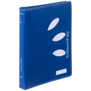 ColourHide Zipper Binder A4 2 D-Ring 25mm Classic Blue