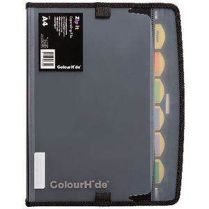 Colourhide Zip It Expanding File Black