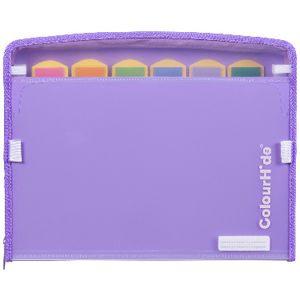 Colourhide Zip It Expanding File Lavender