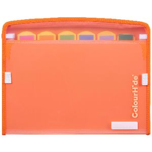 Colourhide Zip It Expanding File Tangerine Orange