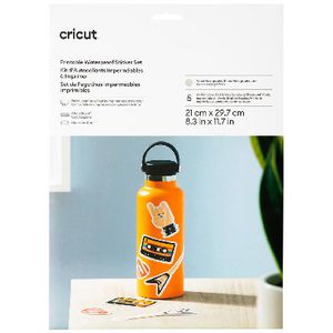 Cricut Waterproof Sticker Set Holographic White 6 Pack