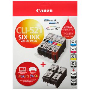 Canon CLI 521 and PGI 520 Ink Cartridge Pack Officeworks