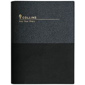 Collins Debden Vanessa A5 Day-to-Page Undated Diary Black