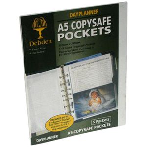 Collins Dayplanner A5 Copysafe Pockets Refill 5 pack