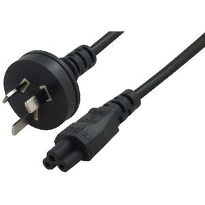Comsol Male 3 Pin AC to Female IEC-C5 Power Cable 2m