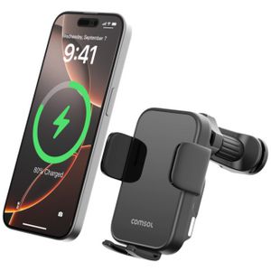 Comsol 15W Auto-Lock Wireless Car Charger Black