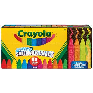 Crayola Washable Sidewalk Chalk 64 Pack