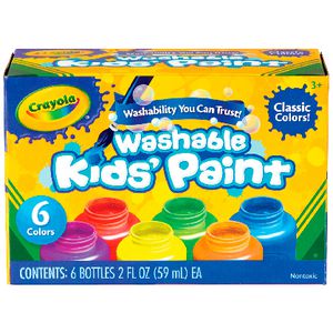 View more information for Crayola Washable Paints for Kids 6 Pack (new window)