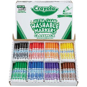 Crayola Classic Washable Coloured Markers 200 Classpack