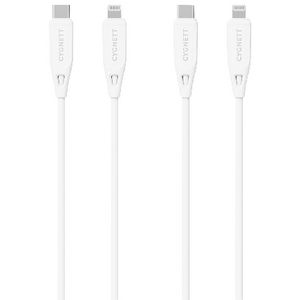 Cygnett Essentials USB-C to Lightning Cable 1m White 2 Pack