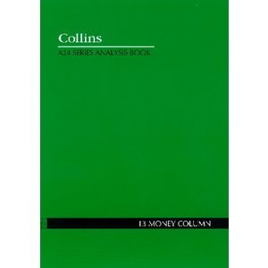 Collins A24 A4 Analysis Book 13 Money Column