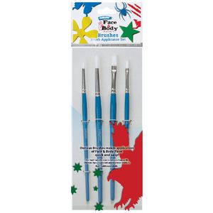 Derivan Face Paintbrush Set 4 Pack