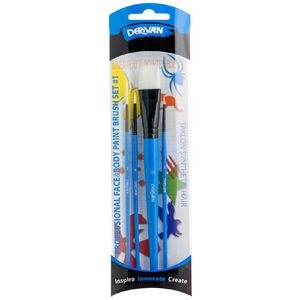 Derivan Professional Face Paintbrush Set