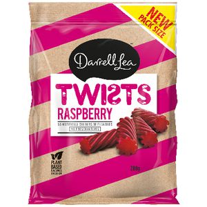 Darrell Lea Raspberry Twists 280g