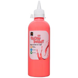 Educational Colours UV Glow Paint 500mL Scarlet