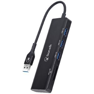 Bonelk USB-A 5-in-1 Hub Black