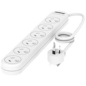 Energizer 6 Outlet Surge Protected Switched Powerboard