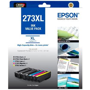 Epson 273XL Black and Colour Ink Cartridge Value Pack