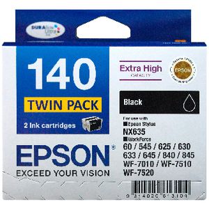 Epson 140 High Capacity Ink Cartridge Black 2 Pack