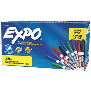 Expo Whiteboard Markers Fine Bullet Assorted 36 Pack Officeworks