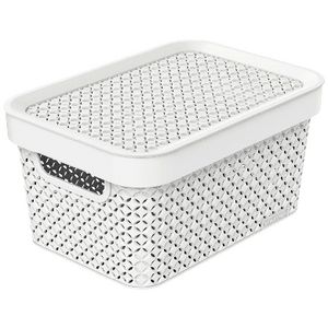 Ezy Storage 5L Mode Lidded Basket Small White