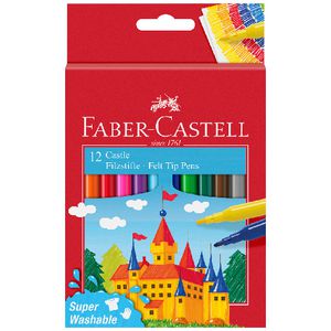 Faber-Castell Fibre Tip Colour Markers 12 Pack