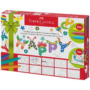 Faber-Castell 70 Piece Greeting Card Set with Connector Pens
