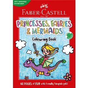 Faber-Castell Princesses & Mermaids Colouring Book 60 Pages