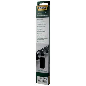 Fellowes Binding Combs 21 Loop 6mm Black 25 Pack