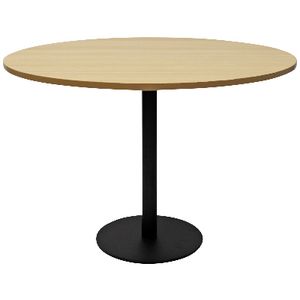 Rapidline Disc Base Round Table 1200mm Oak and Black