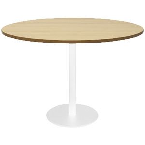 Rapidline Disc Base Round Table 1200mm Oak and White