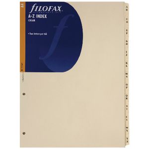 Filofax A4 Organiser Refill with Cream Tabs