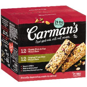 Carman's Traditional Muesli Bars 24 Pack Variety