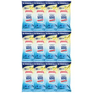 Hercules Antibacterial Disinfectant Wipes Lemon XL 12 Pack