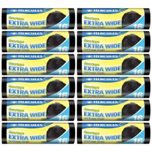 Hercules Extra Wide Garbage Bags 56L 192 Pack
