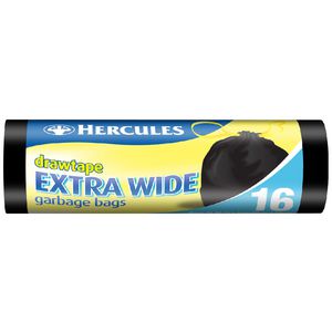 Hercules Extra Wide Garbage Bags 16 Pack