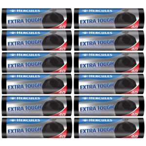 Hercules Extra Tough Garbage Bags XL 56L 480Pk