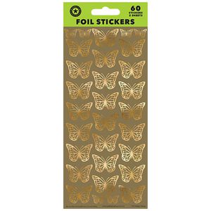 Artwrap FSC Sticker Sheets Gold Butterfly