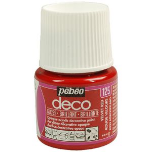 Pebeo Deco Acrylic Paint Matte 45mL Velvet Red