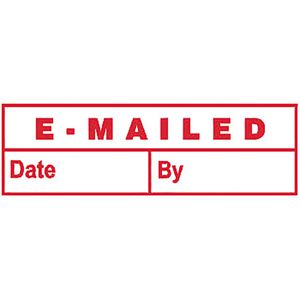 Deskmate Pre-Inked Office Stamps Emailed Date Red