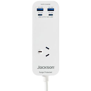 Jackson Rapid Charge 20W USB-C Portable Powerboard White