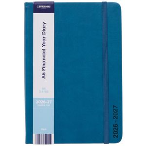 J.Burrows A5 Day to Page PU FY26/27 Diary Blue