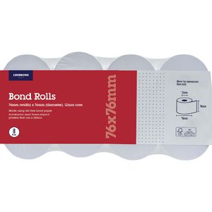 J.Burrows Bond Roll 76x76mm 8 Pack