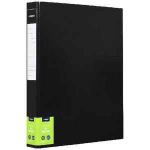 J.Burrows A4 Binder 2 D-Ring 25mm Gloss Black